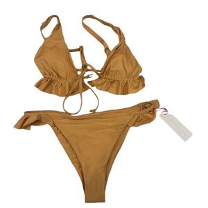 Kasakai Ruffle bikini NWT